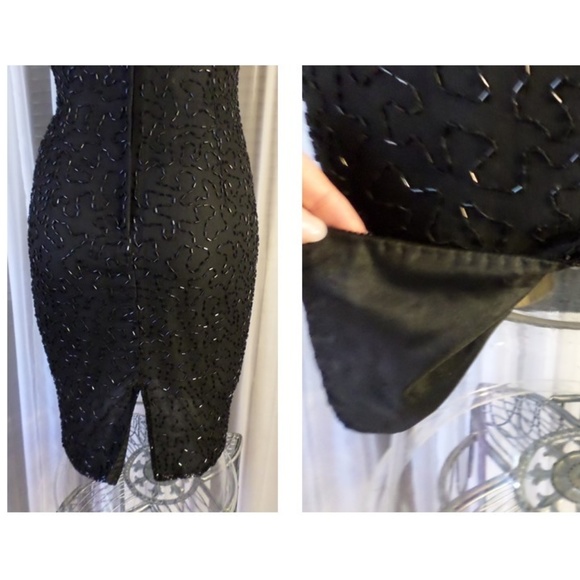 NWT Stenay Silk Cocktail Dress Size 6 Gold Black S - Picture 8 of 8